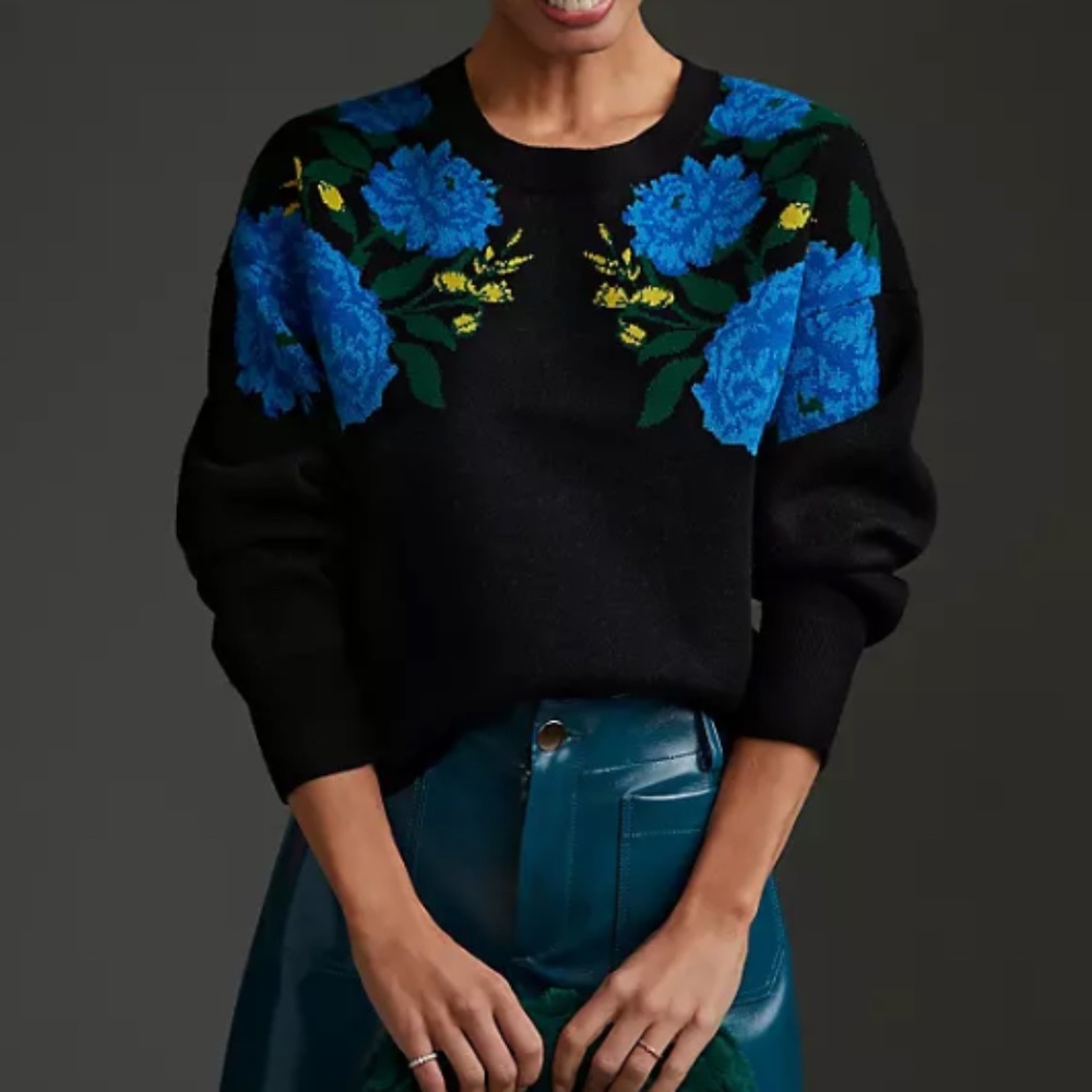 The Camryn Cropped Crewneck Sweater by Maeve